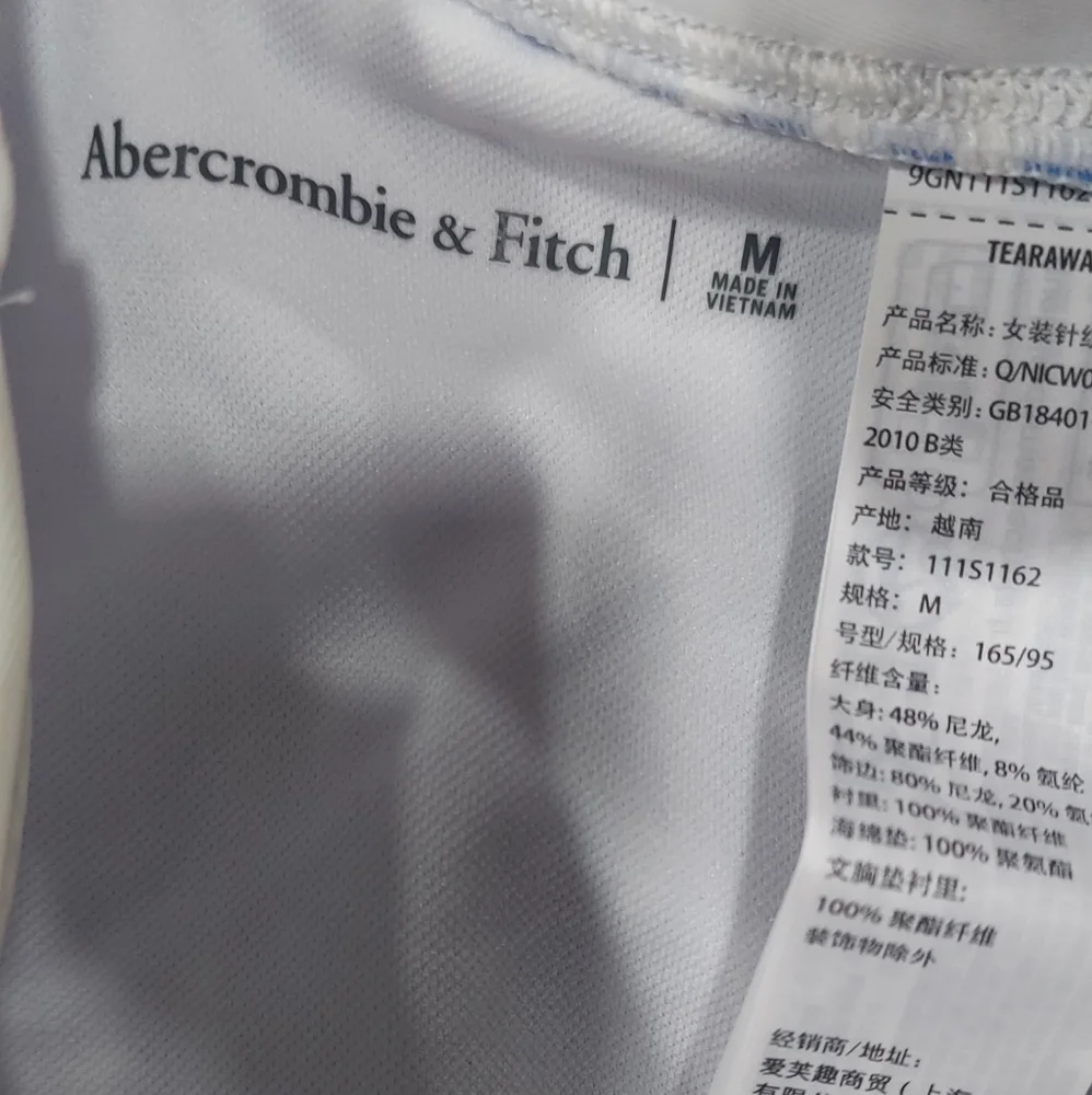 A & AF Blue and White Striped Swimsuit Size Medium - Picture 8 of 8